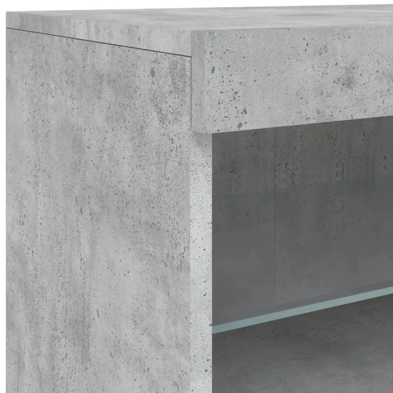 Šoninė spintelė su LED lemputėmis, betono pilka, 60x37x67cm