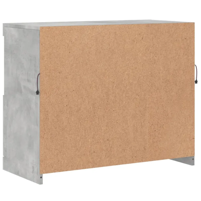 Šoninė spintelė su LED lemputėmis, betono pilka, 81x37x67cm