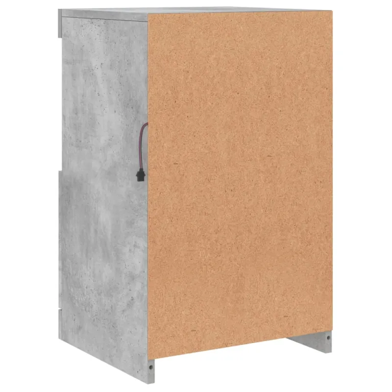 Šoninė spintelė su LED lemputėmis, betono pilka, 41x37x67cm
