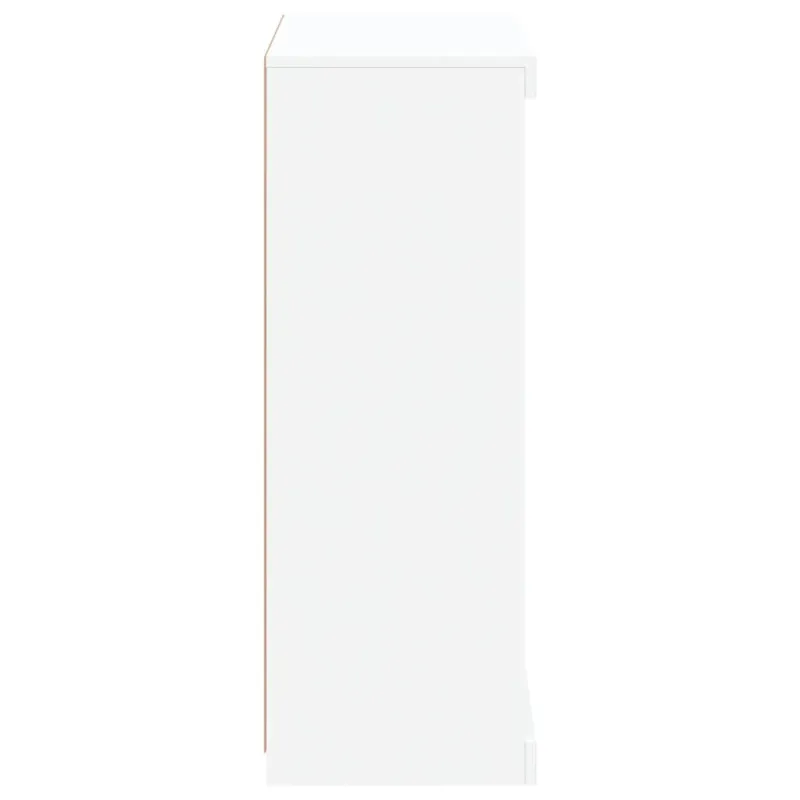 Šoninė spintelė su LED lemputėmis, balta, 60,5x37x100cm