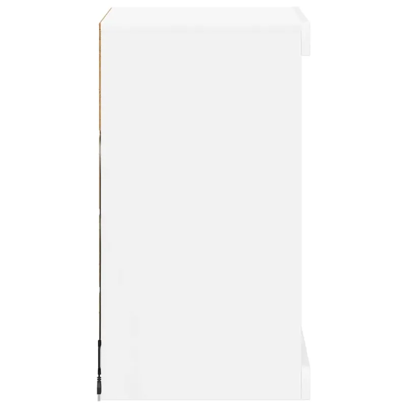Šoninė spintelė su LED lemputėmis, baltos spalvos, 41x37x67cm
