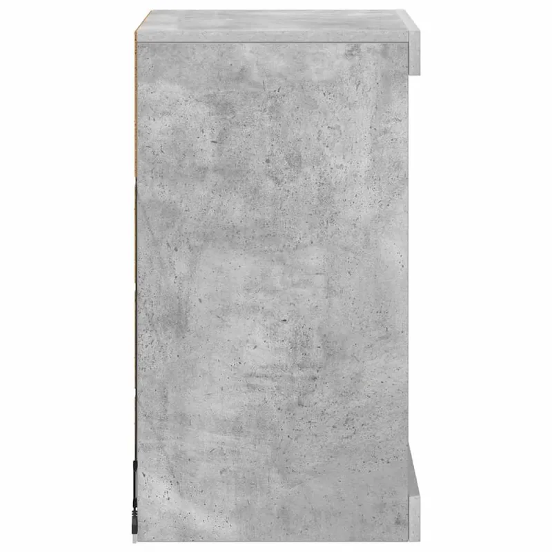 Šoninė spintelė su LED lemputėmis, betono pilka, 41x37x67cm