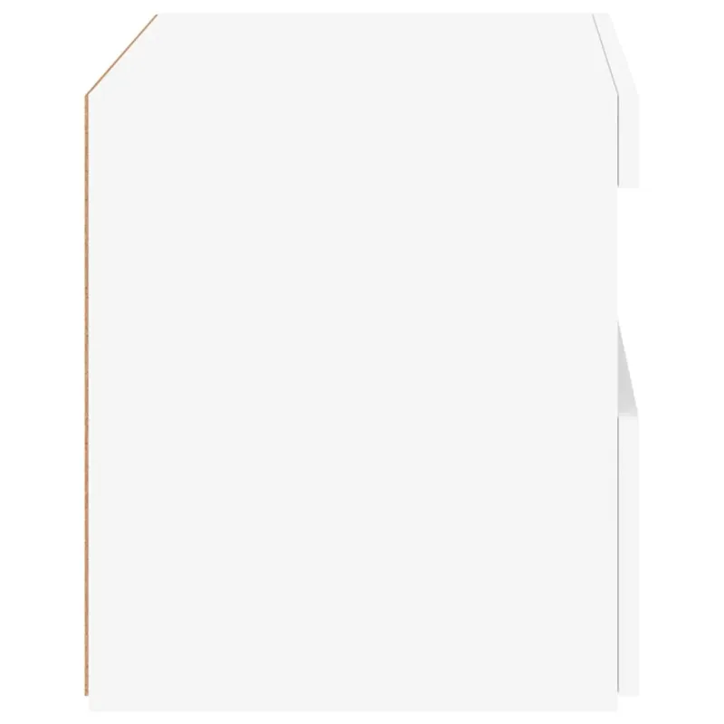 Naktinė spintelė su LED lemputėmis, baltos spalvos, 50x40x45cm