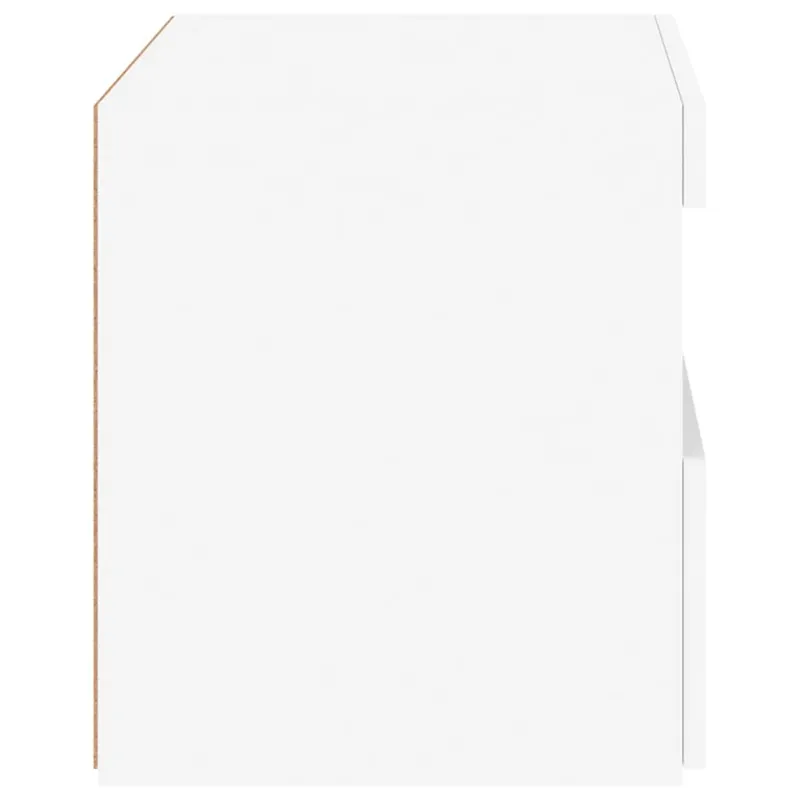 Naktinės spintelės su LED lemputėmis, 2vnt., baltos, 50x40x45cm