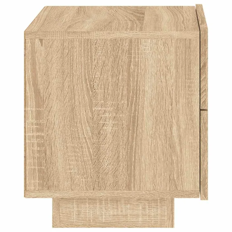 Naktinė spintelė su LED lemputėmis, ąžuolo, 70x36x40,5cm