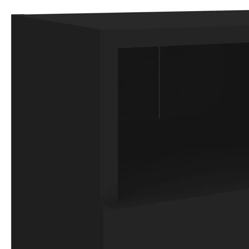 Sieninės TV spintelės, 2vnt., juodos, 40x30x30cm, mediena