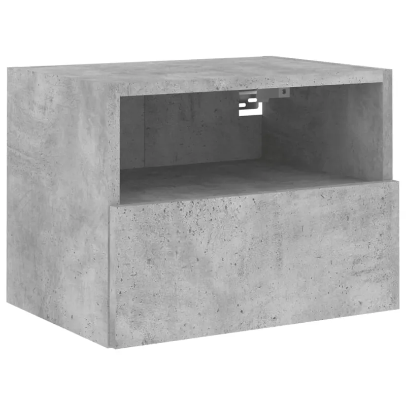 Sieninės TV spintelės, 2vnt., betono, 40x30x30cm, mediena