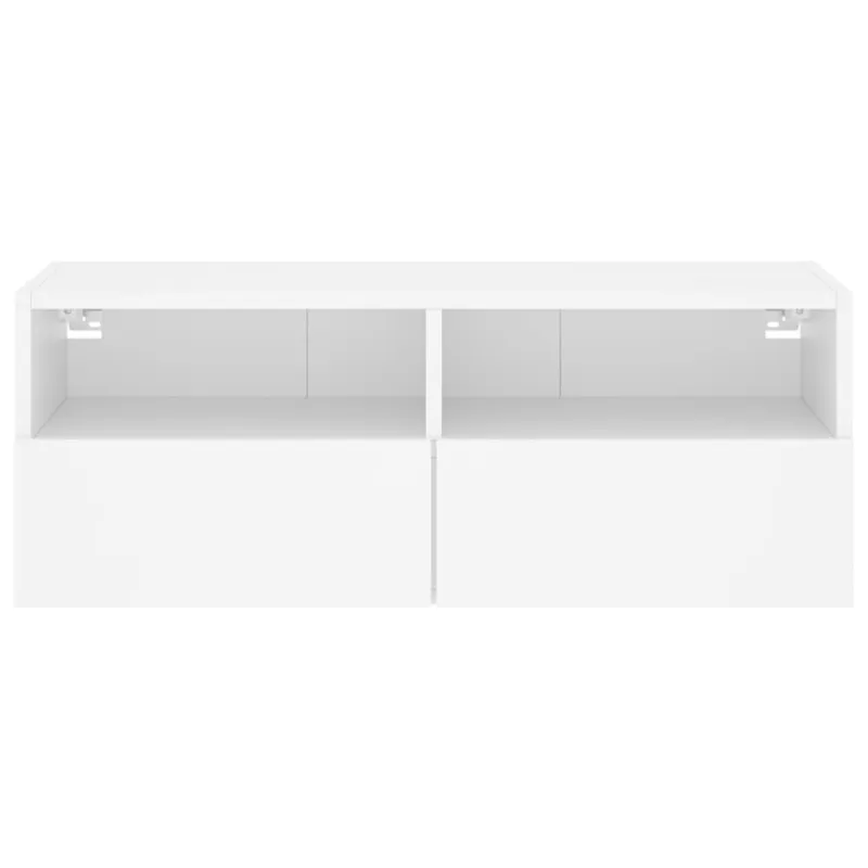 Sieninė TV spintelė, balta, 80x30x30cm, apdirbta mediena