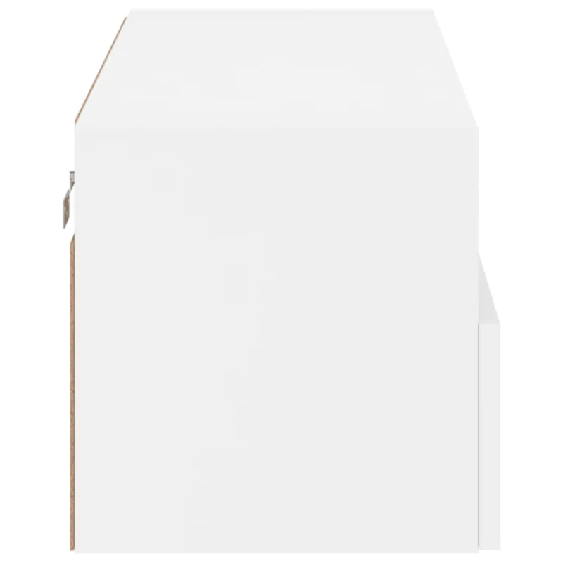 Sieninė TV spintelė, balta, 80x30x30cm, apdirbta mediena