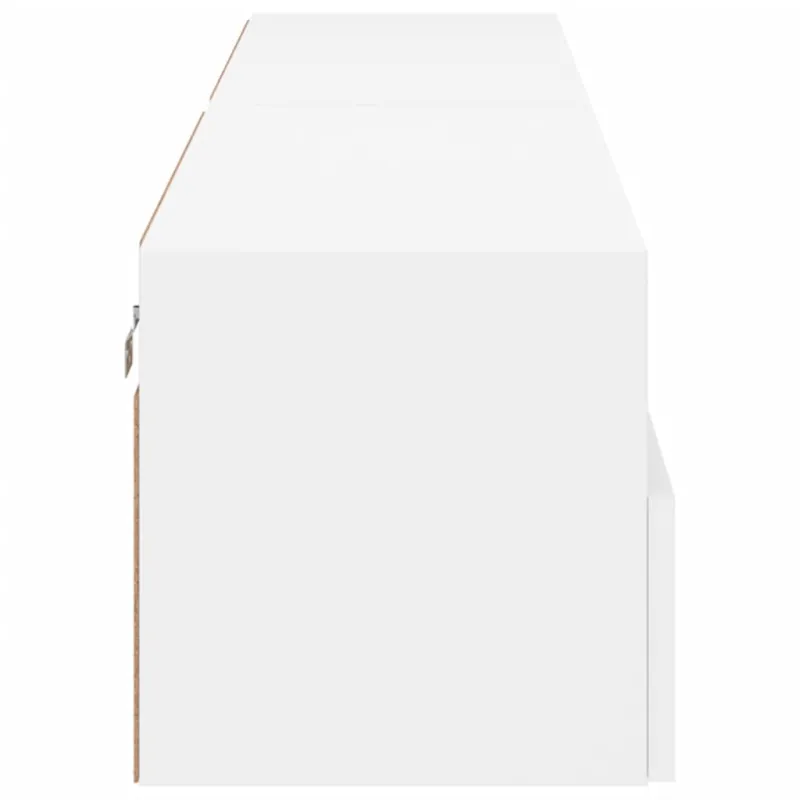 Sieninės TV spintelės, 2vnt., baltos, 80x30x30cm, mediena