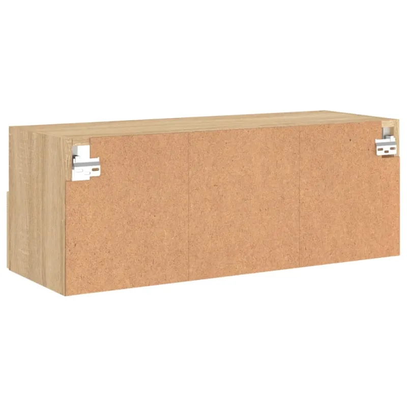 Sieninė TV spintelė, ąžuolo, 80x30x30cm, apdirbta mediena