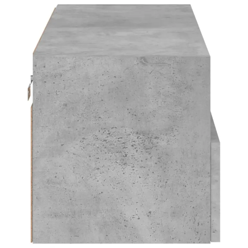 Sieninė TV spintelė, betono pilka, 80x30x30cm, apdirbta mediena