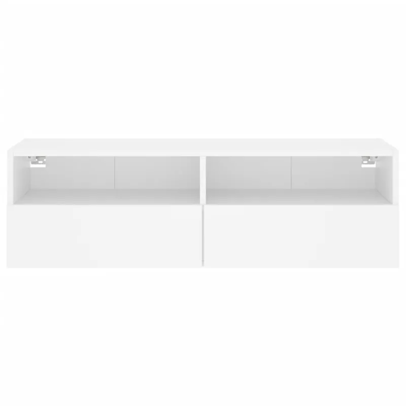 Sieninė TV spintelė, balta, 100x30x30cm, apdirbta mediena