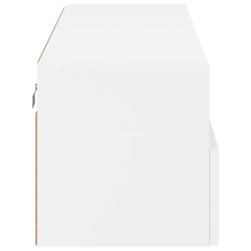 Sieninė TV spintelė, balta, 100x30x30cm, apdirbta mediena