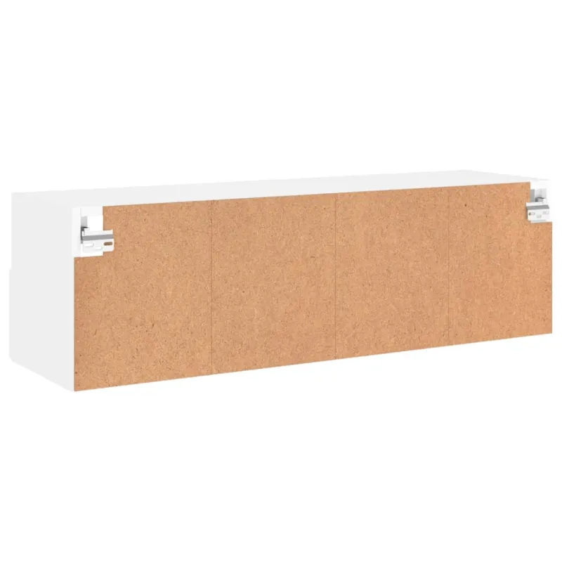 Sieninė TV spintelė, balta, 100x30x30cm, apdirbta mediena
