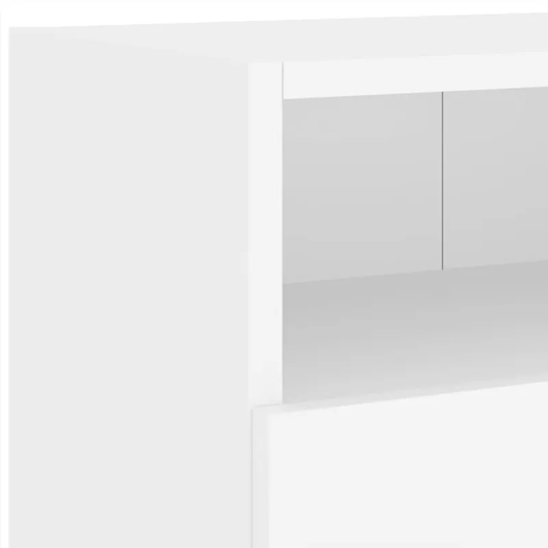 Sieninė TV spintelė, balta, 100x30x30cm, apdirbta mediena