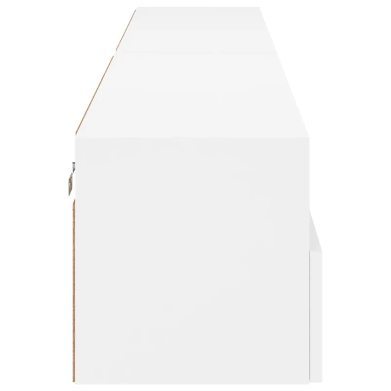 Sieninės TV spintelės, 2vnt., baltos, 100x30x30cm, mediena