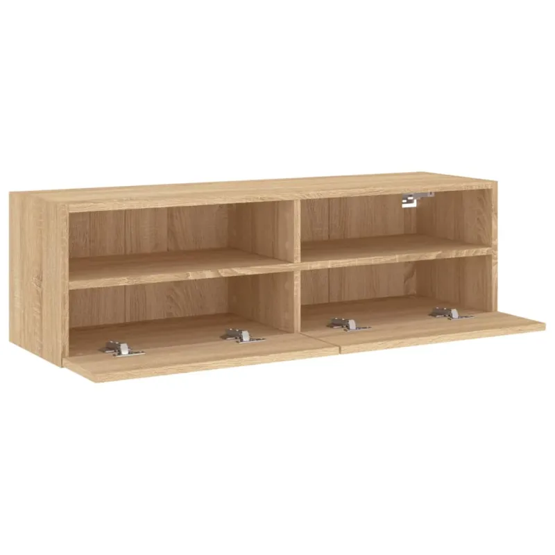 Sieninė TV spintelė, ąžuolo, 100x30x30cm, apdirbta mediena