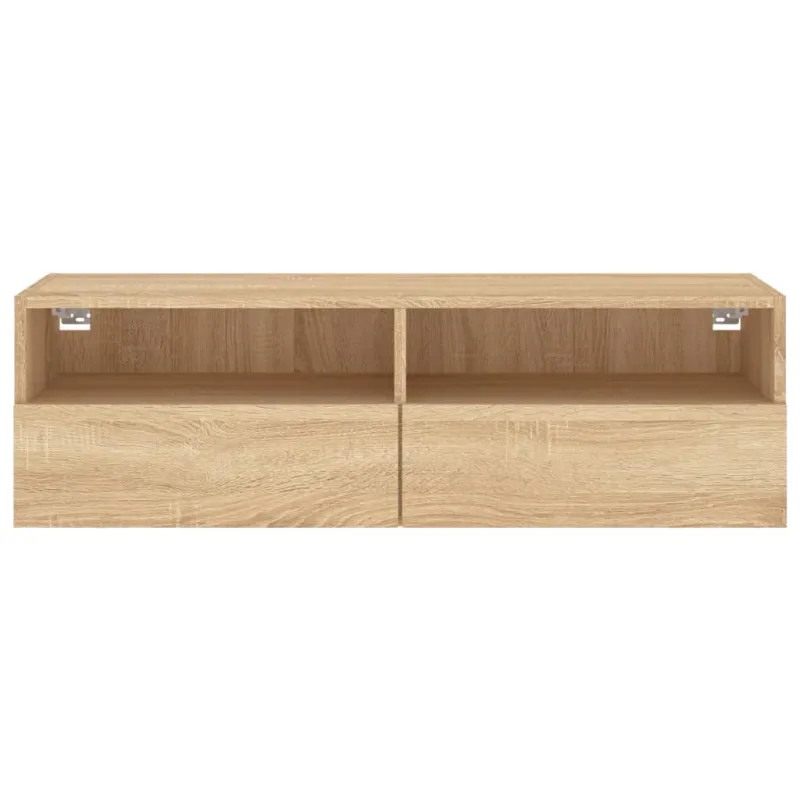 Sieninė TV spintelė, ąžuolo, 100x30x30cm, apdirbta mediena