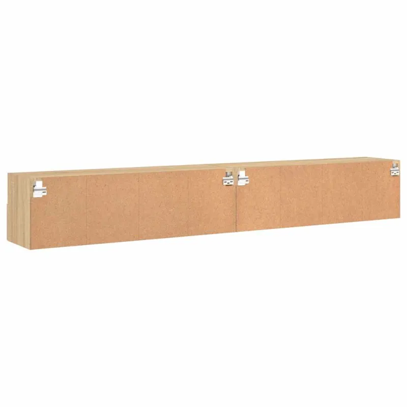 Sieninės TV spintelės, 2vnt., ąžuolo, 100x30x30cm, mediena