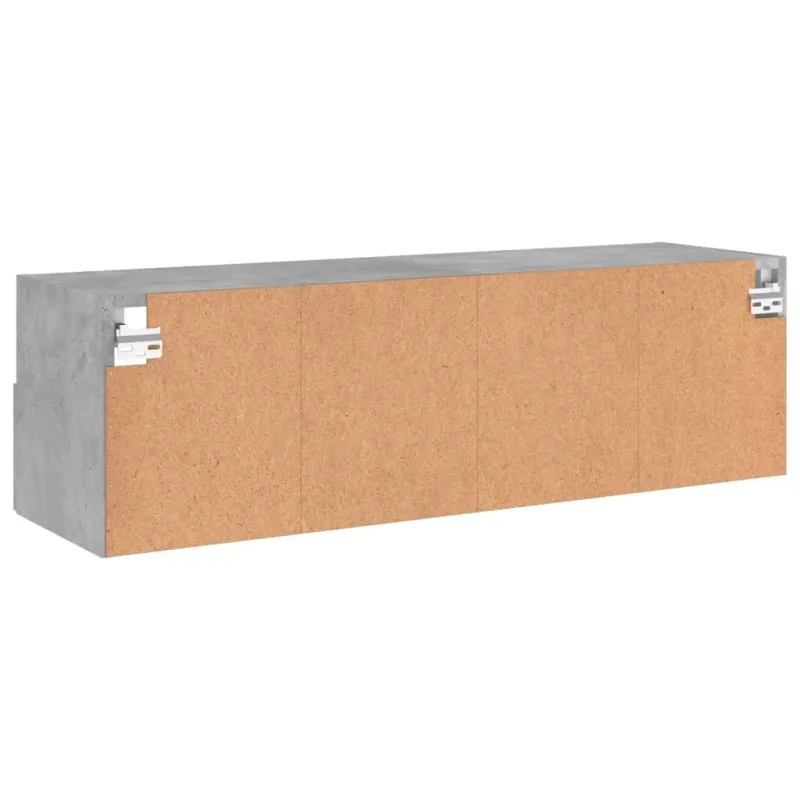Sieninė TV spintelė, betono pilka, 100x30x30cm, mediena