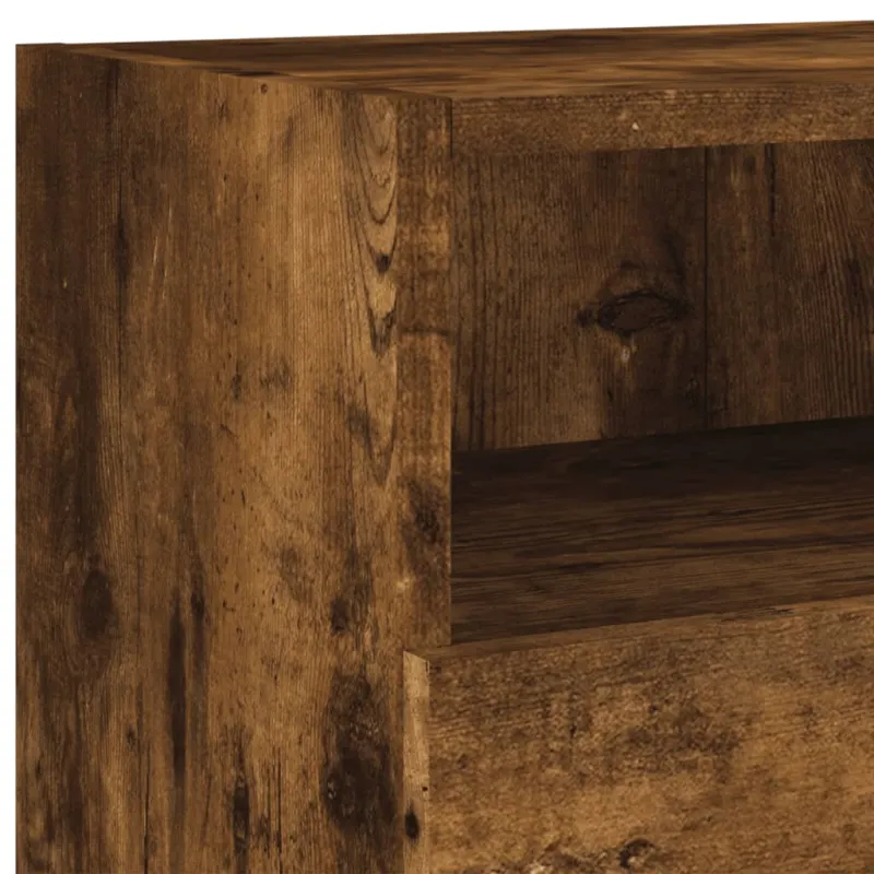 Sieninės TV spintelės, 2vnt., dūminės, 100x30x30cm, mediena