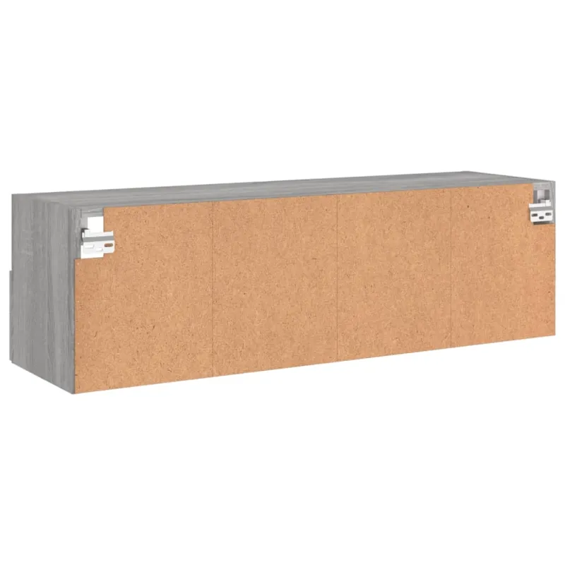 Sieninė TV spintelė, pilka ąžuolo, 100x30x30cm, mediena