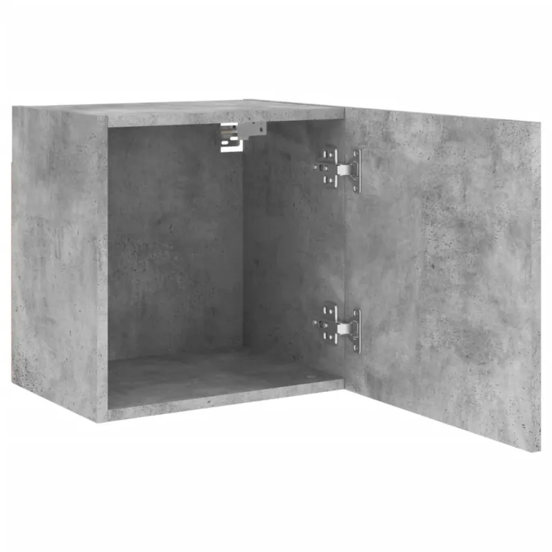 Sieninės TV spintelės, 2vnt., betono, 40,5x30x40cm, mediena
