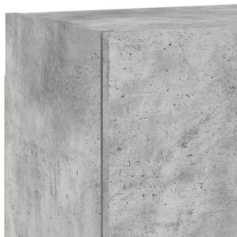 Sieninės TV spintelės, 2vnt., betono, 40,5x30x40cm, mediena