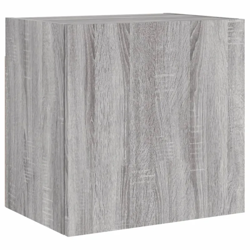 Sieninės TV spintelės, 2vnt., pilkos, 40,5x30x40cm, mediena