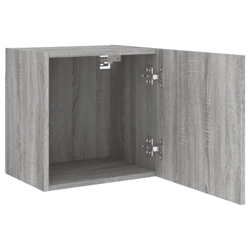 Sieninės TV spintelės, 2vnt., pilkos, 40,5x30x40cm, mediena