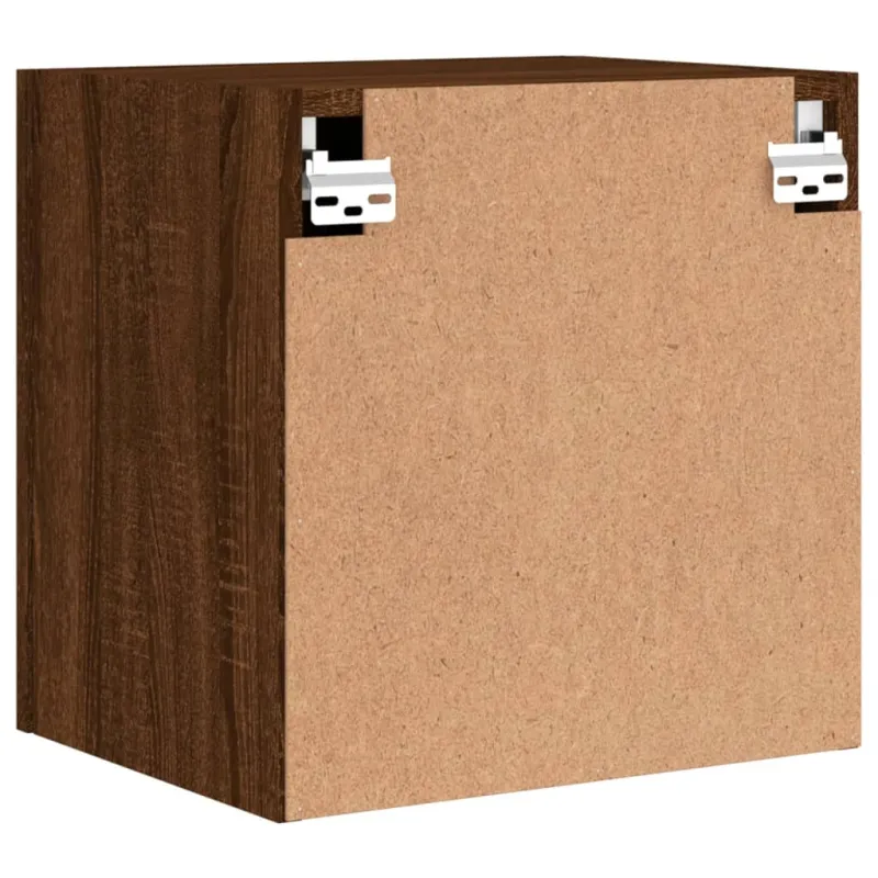 Sieninės TV spintelės, 2vnt., rudos, 40,5x30x40cm, mediena