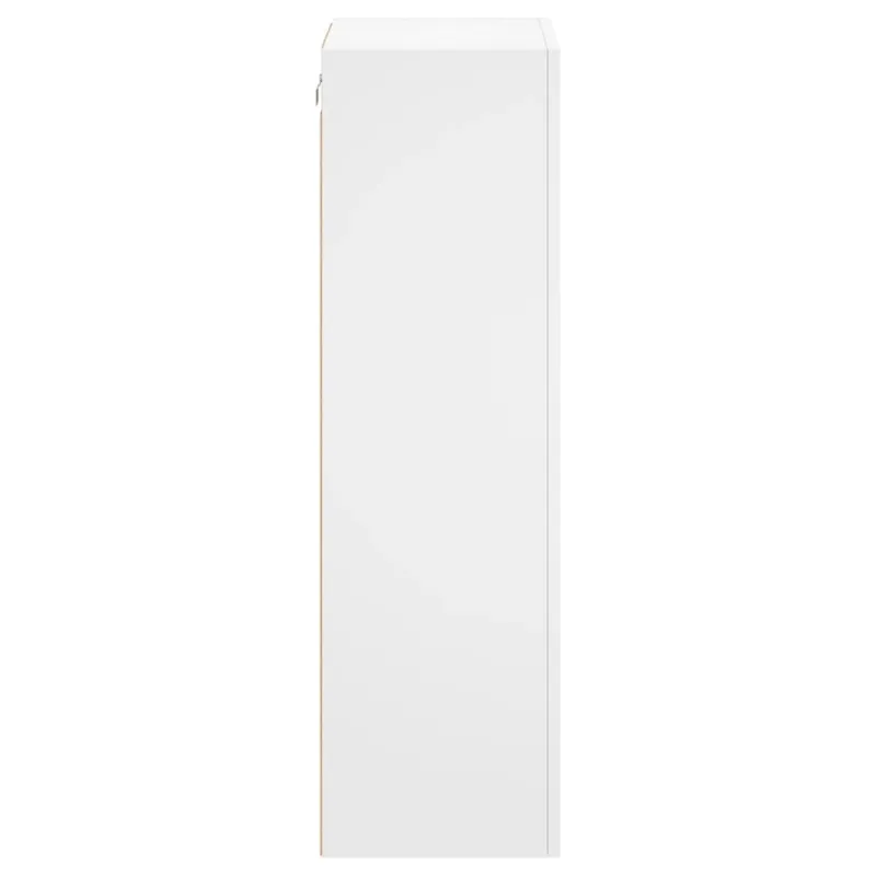 Sieninė TV spintelė, balta, 40,5x30x102cm, apdirbta mediena