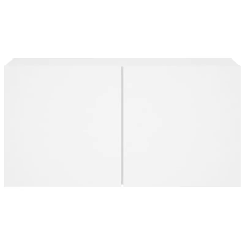 Prie sienos montuojama TV spintelė, baltos spalvos, 80x30x41cm