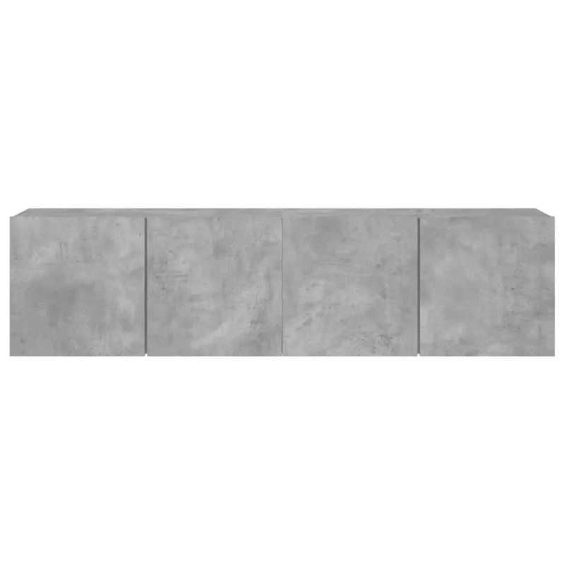 Prie sienos montuojamos TV spintelės, 2vnt., betono, 80x30x41cm