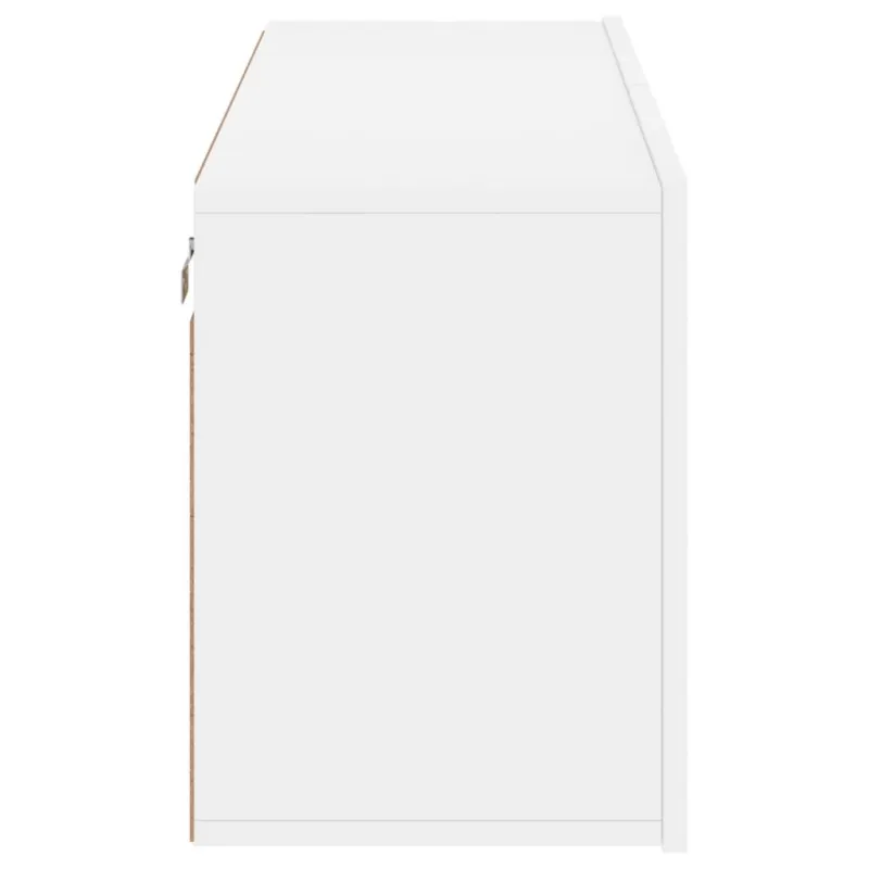 Prie sienos montuojama TV spintelė, baltos spalvos, 100x30x41cm