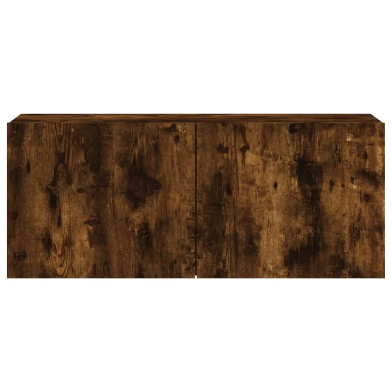 Prie sienos montuojama TV spintelė, dūminio ąžuolo, 100x30x41cm