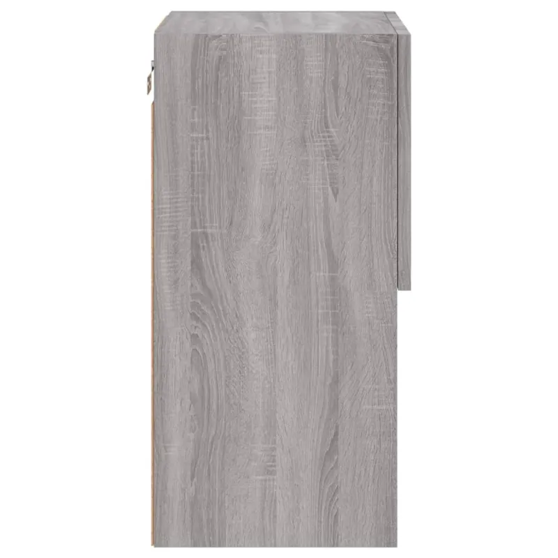 TV spintelės su LED, 2vnt., pilkos ąžuolo, 30,5x30x60cm