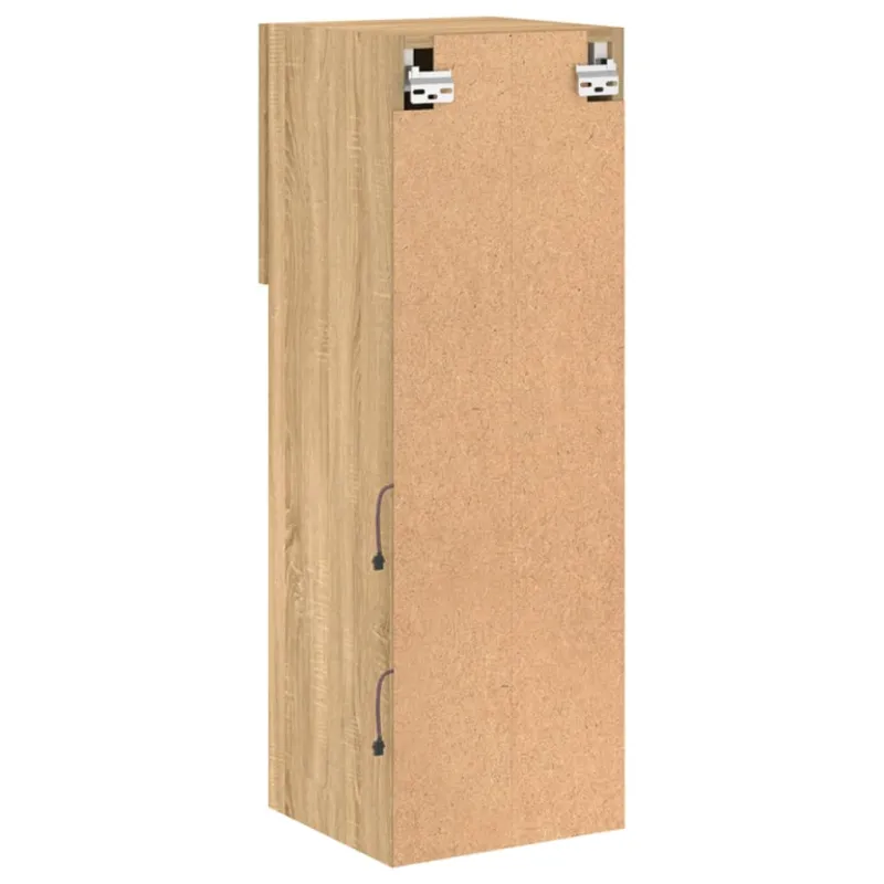 TV spintelės su LED lemputėmis, 2vnt., ąžuolo, 30,5x30x90cm