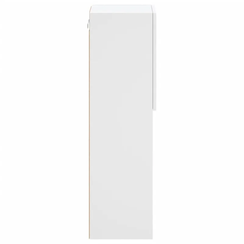 TV spintelė su LED lemputėmis, baltos spalvos, 30,5x30x102cm