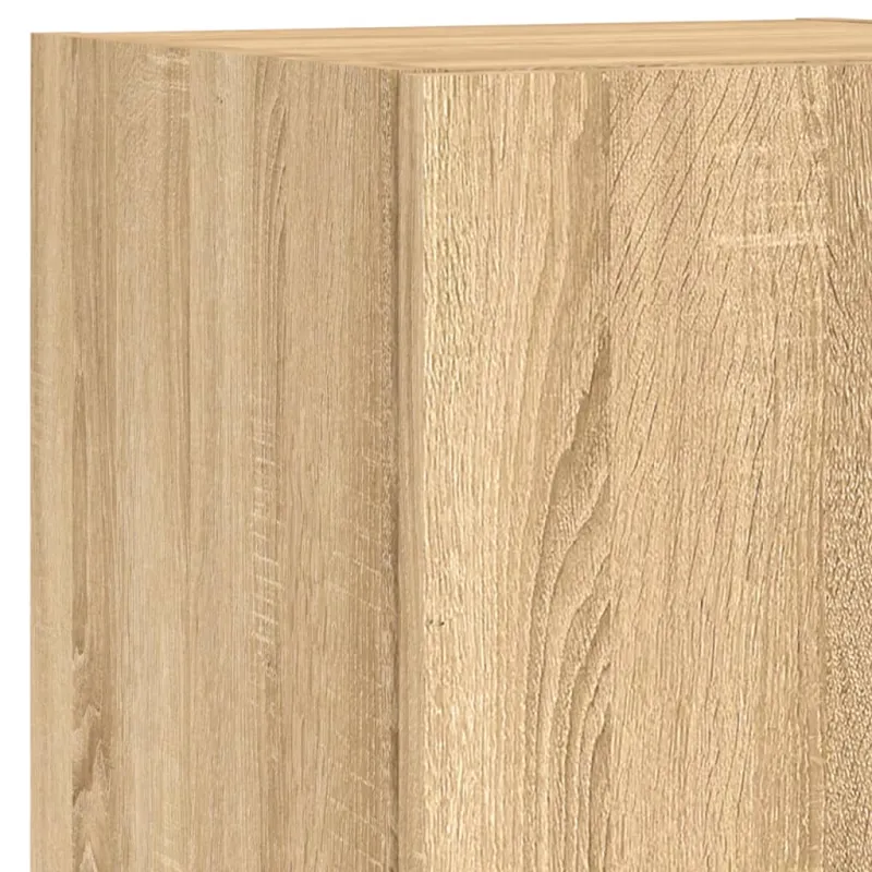 TV spintelės su LED lemputėmis, 2vnt., ąžuolo, 30,5x30x102cm
