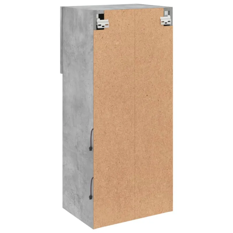TV spintelė su LED lemputėmis, betono pilka, 40,5x30x90cm