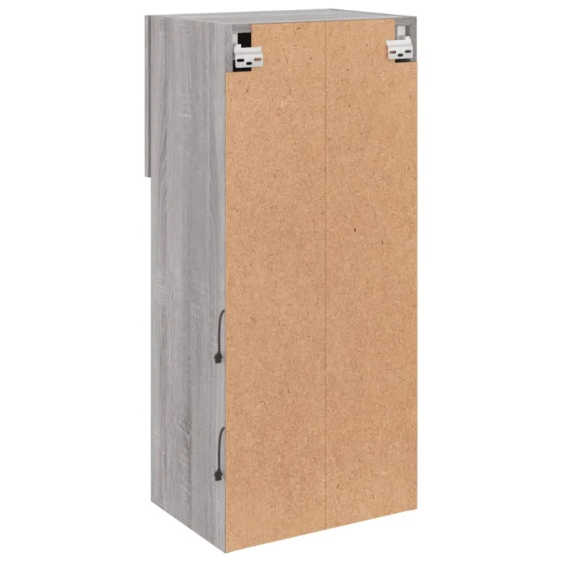 TV spintelės su LED, 2vnt., pilkos ąžuolo, 40,5x30x90cm