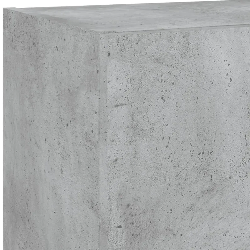 TV spintelė su LED lemputėmis, betono pilka, 40,5x30x102cm