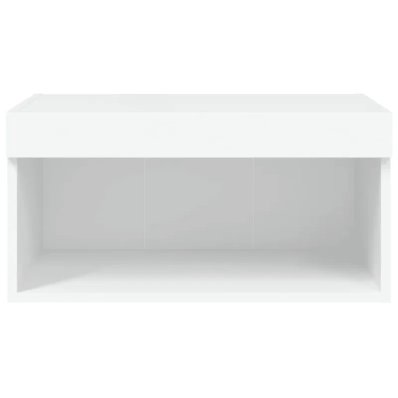 TV spintelė su LED lemputėmis, baltos spalvos, 60x30x30cm