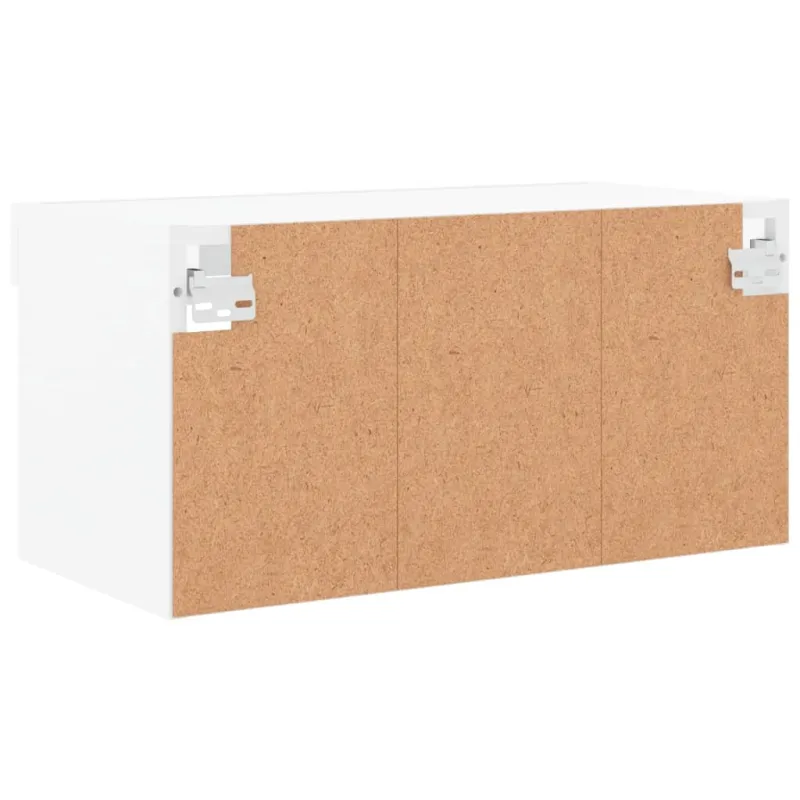 TV spintelė su LED lemputėmis, baltos spalvos, 60x30x30cm