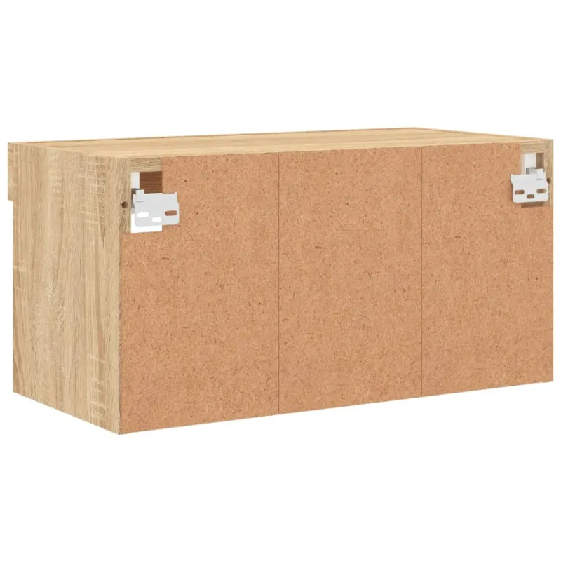 TV spintelė su LED lemputėmis, ąžuolo spalvos, 60x30x30cm