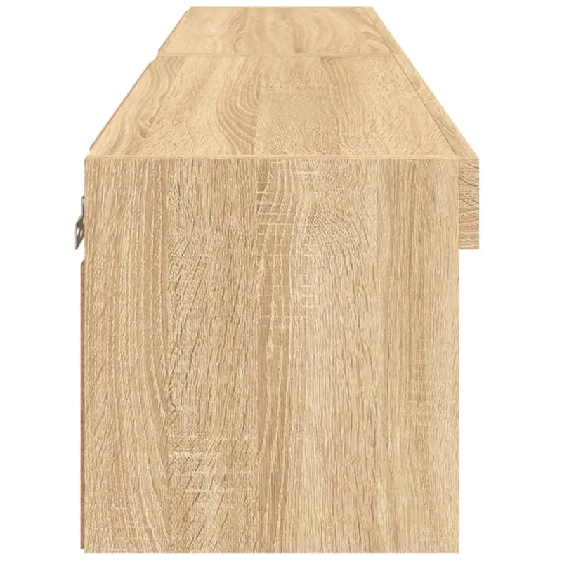 TV spintelės su LED lemputėmis, 2vnt., ąžuolo, 60x30x30cm