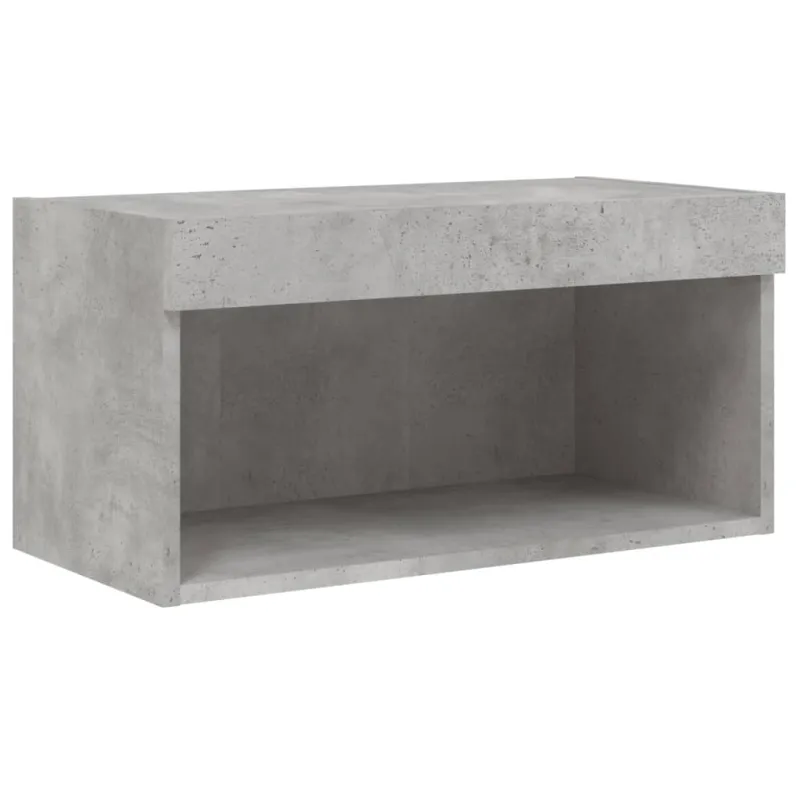 TV spintelė su LED lemputėmis, betono pilka, 60x30x30cm