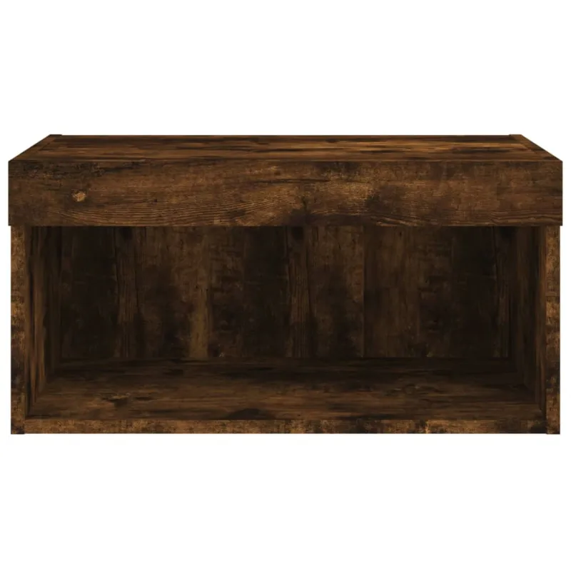 TV spintelė su LED lemputėmis, dūminio ąžuolo, 60x30x30cm